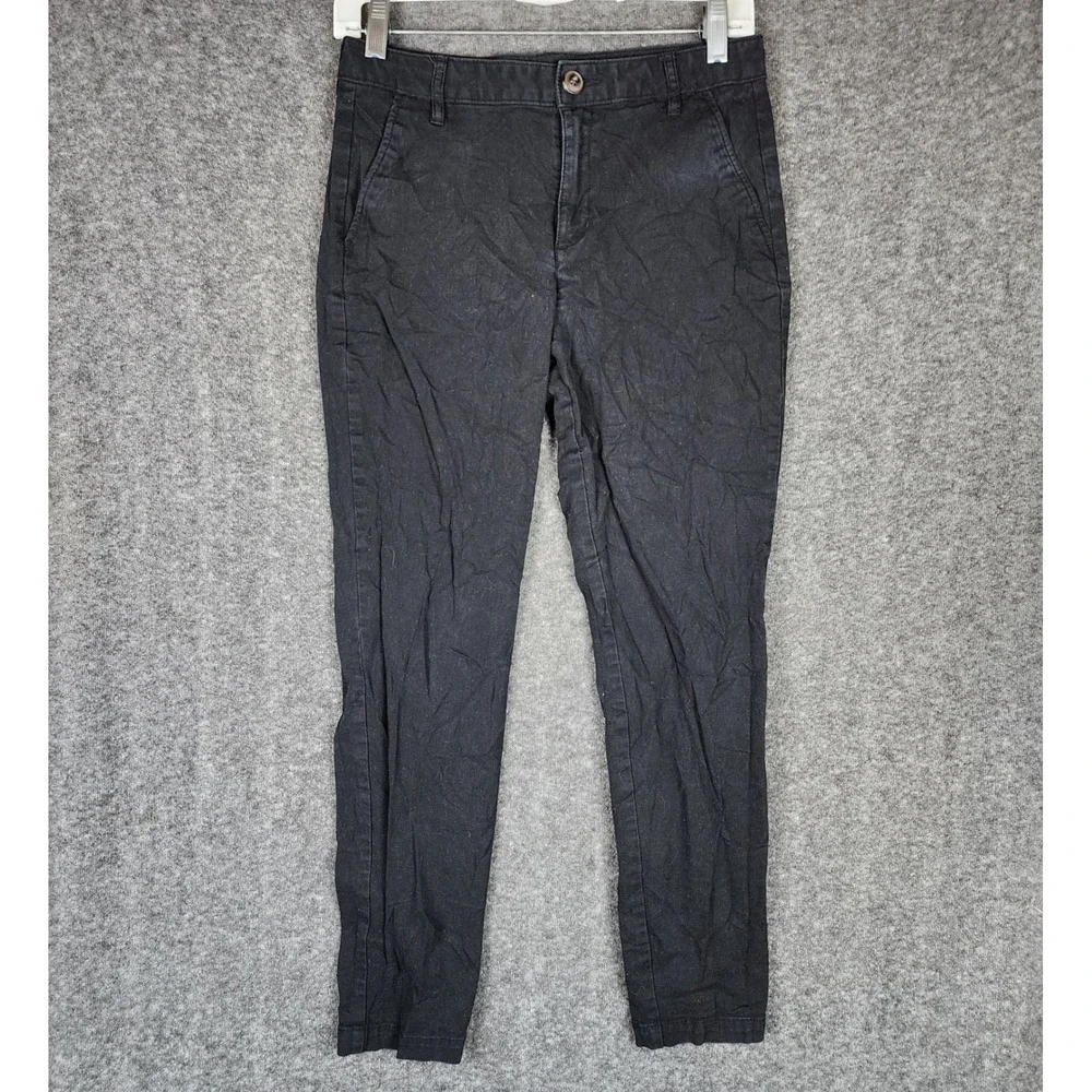 Old Navy Pants Womens 6 High Rise Skinny Black Adjustable Waist EUC